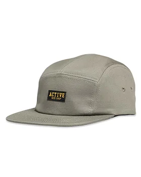 ARS FA18 5 panel camp hat. Poly blend twill with woven label artwork.