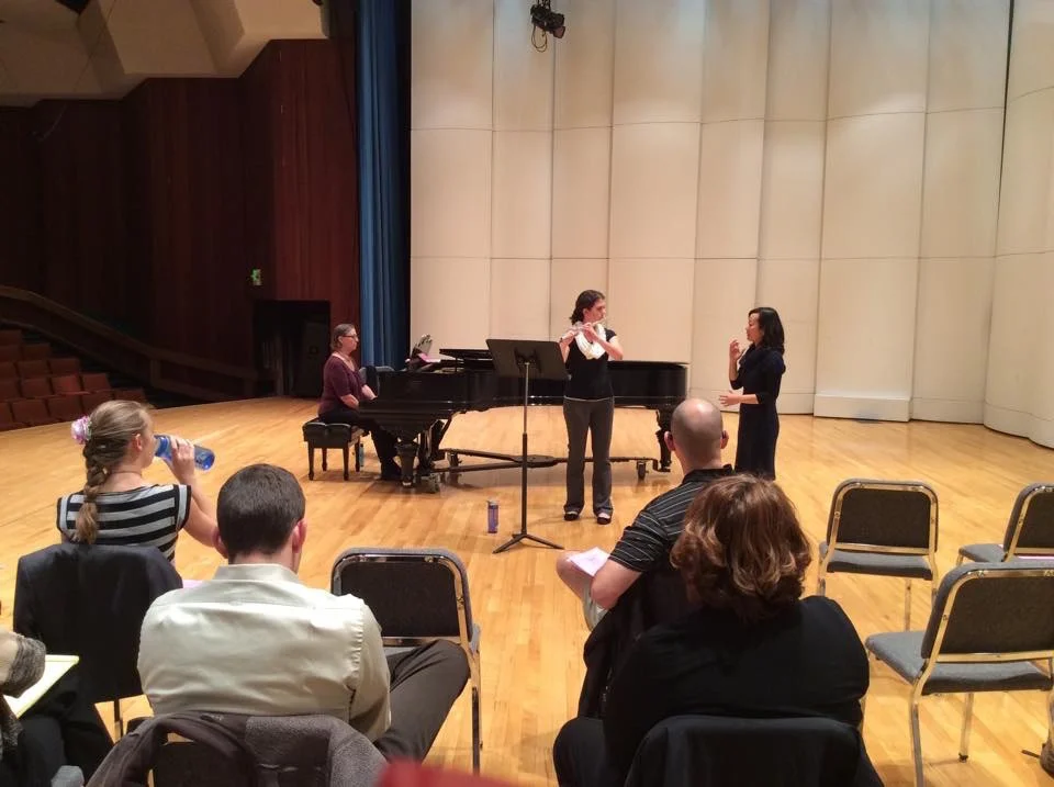 Photo by Prof. Mary Miller, University of Nevada, Reno (Masterclass with her students.)