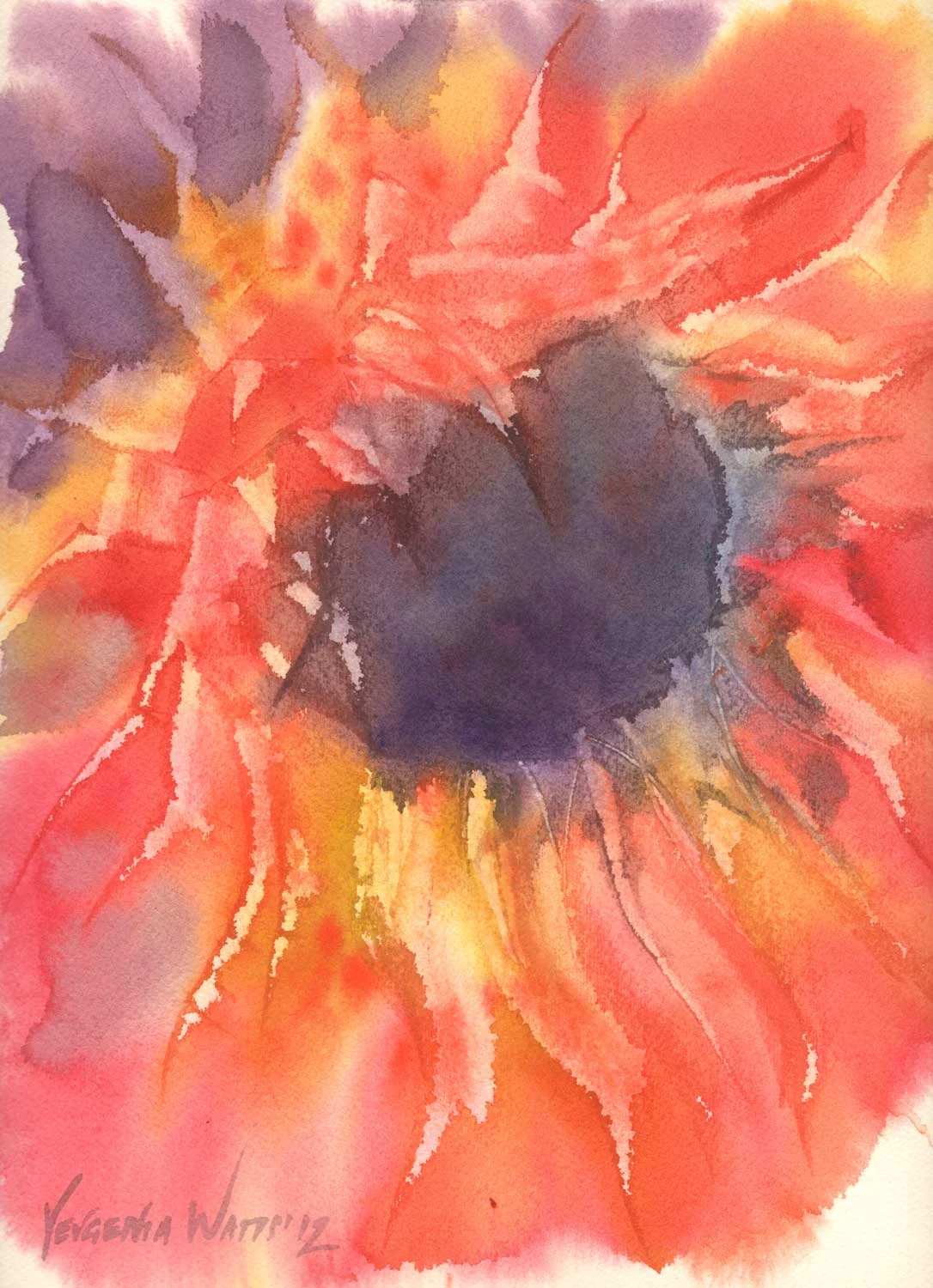 Sunflower in Red