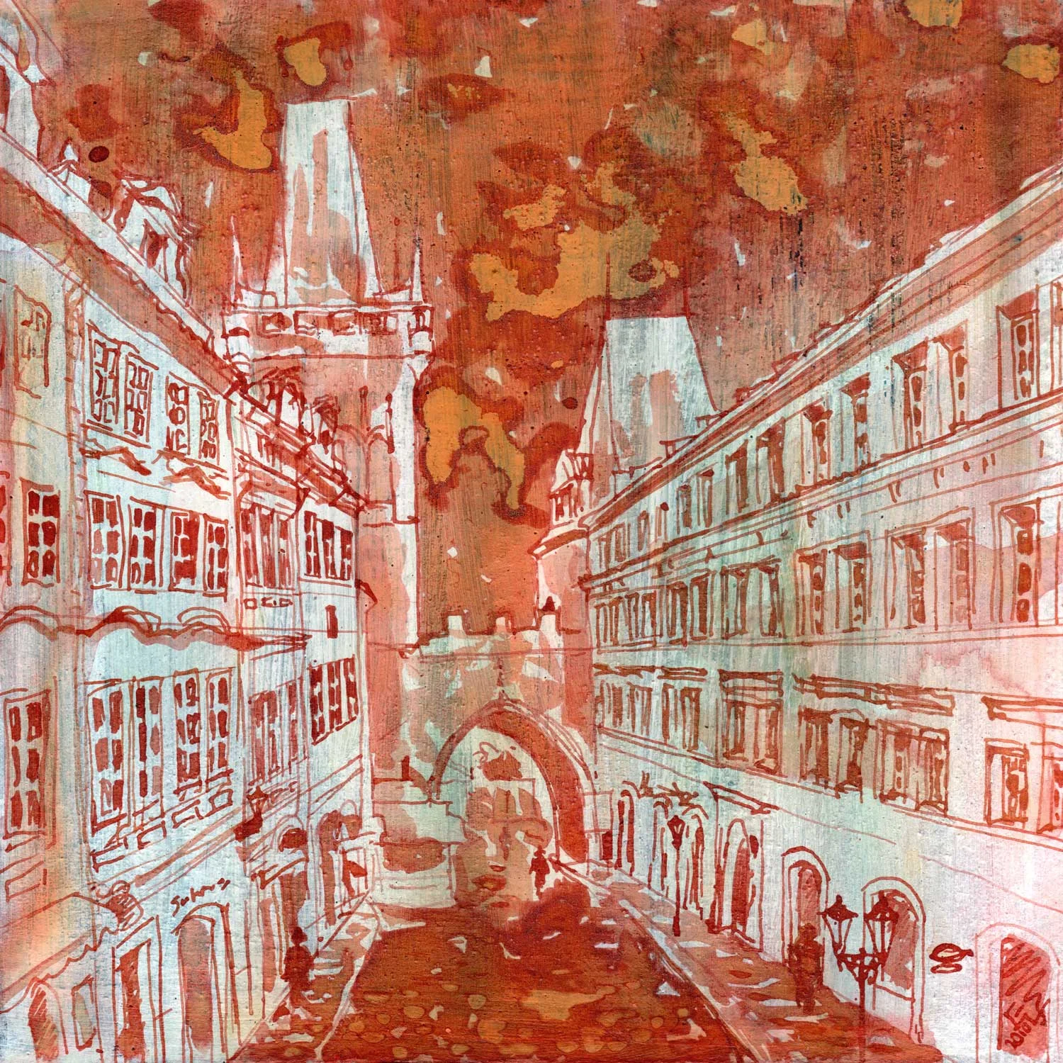 Praha, Mostecka Signed Print