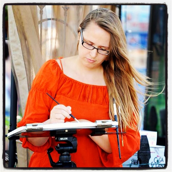 Me painting at the San Bernardino county fair