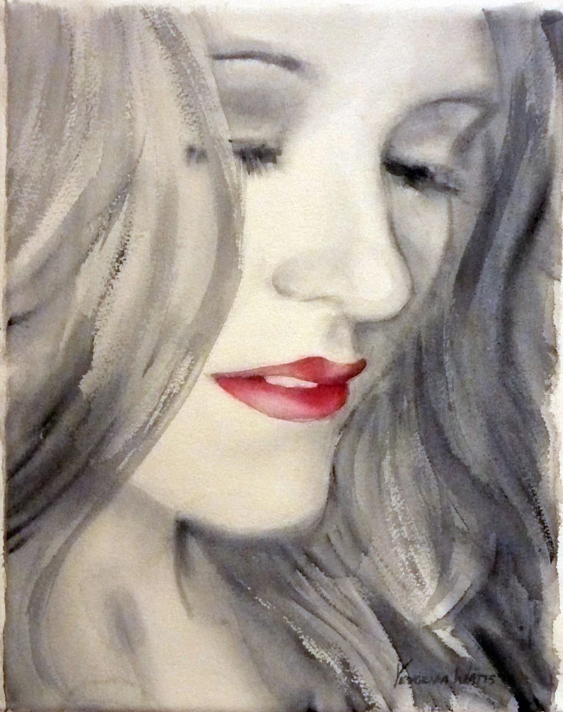 A Portrait A Day 44 - Christina - step by step