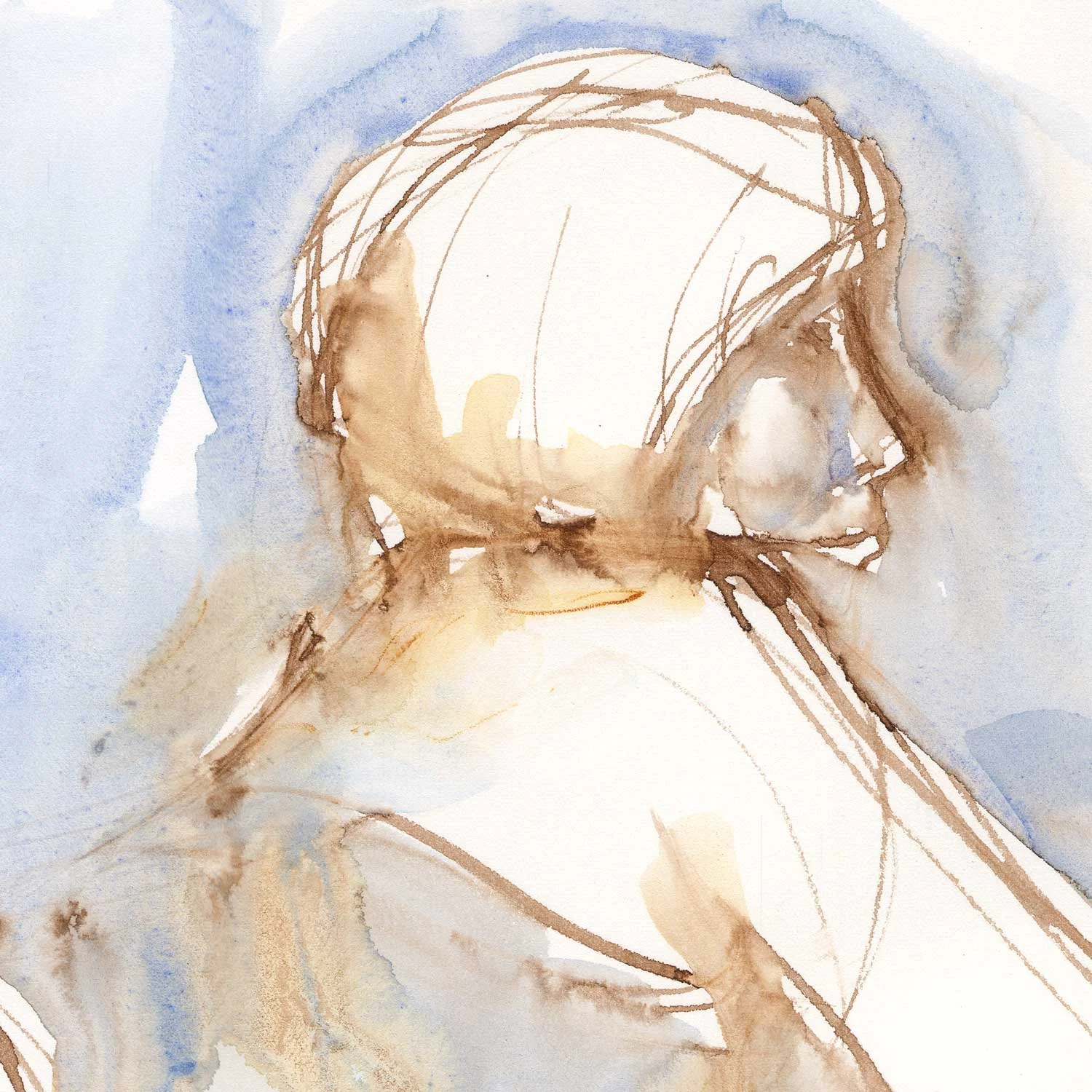 Secret Original Watercolor Figure Painting