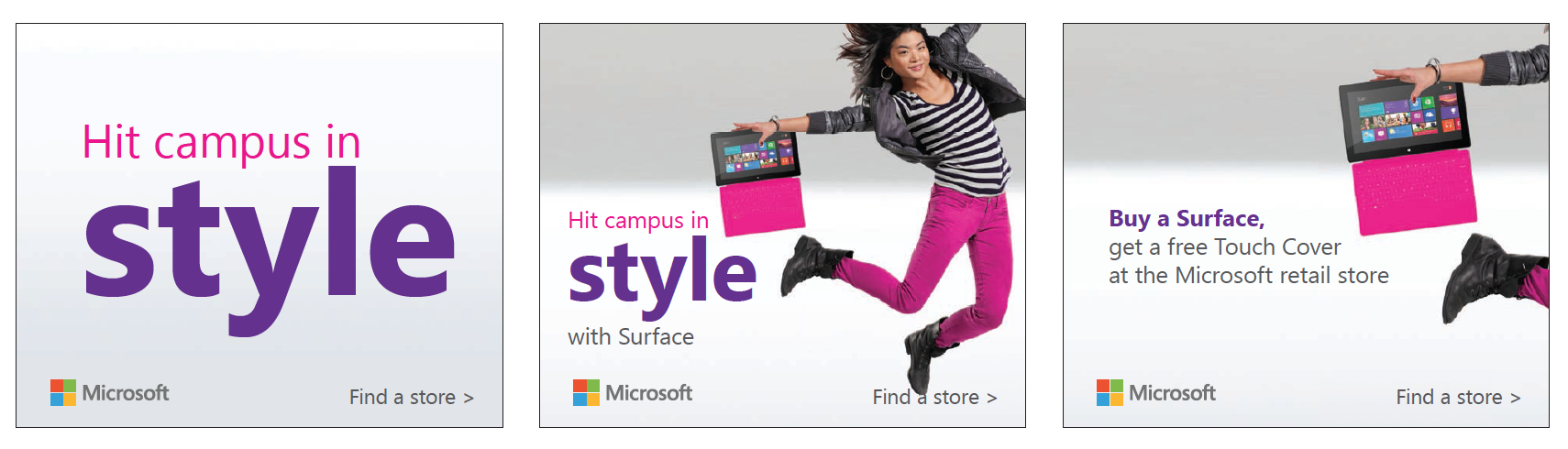 Microsoft web banner