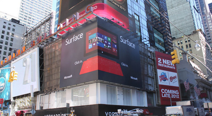 Surface Launch in Times Square