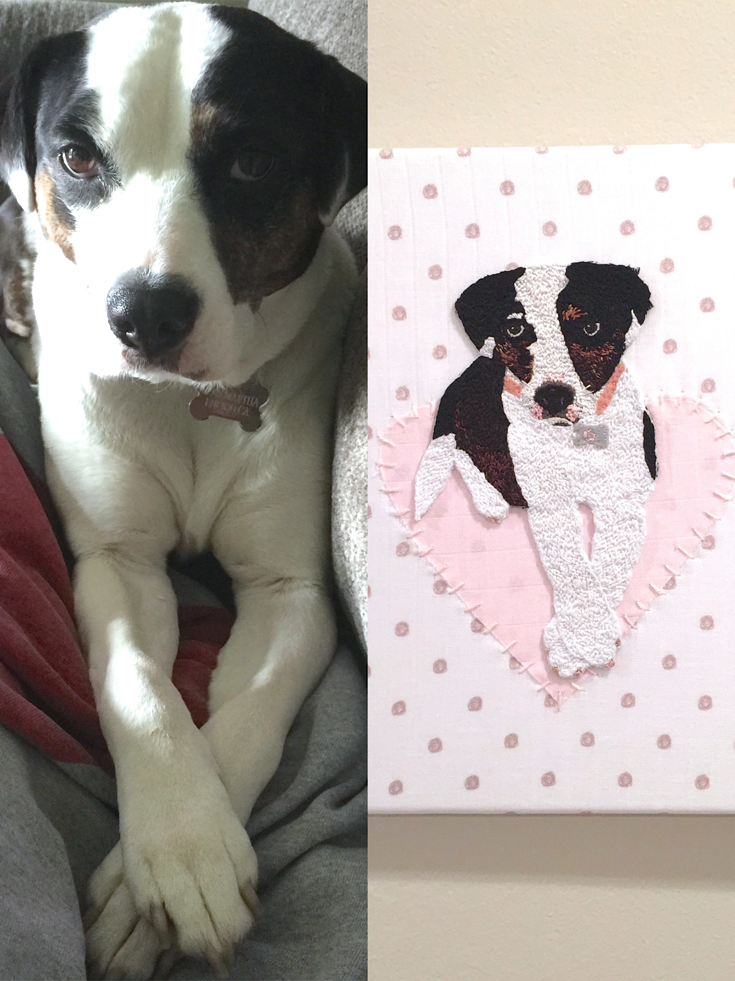 Custom Embroidered Dog Portait
