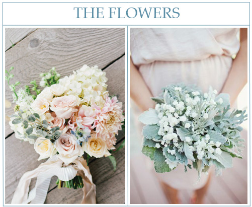 Pastel bouquet from Honey of a Thousand Flowers and lamb's ear bouquet photographed by Landon Jacob