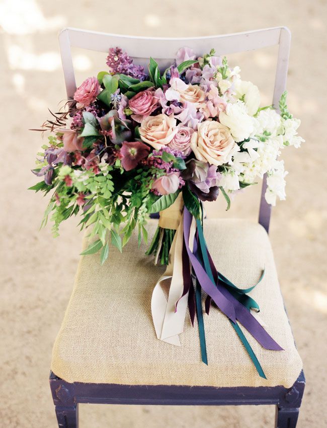 Sweet Marie Designs bouquet photographed by Ryan Johnson Photography via Green Wedding Shoes