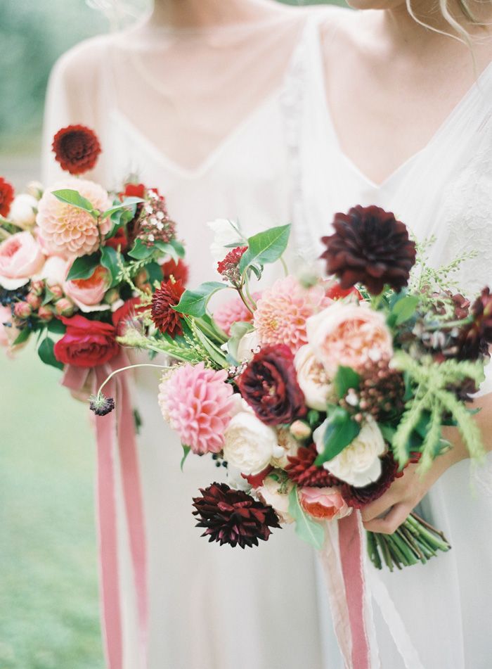 Fleuriste bouquets photographed by Jen Huang via Grey Likes Weddings