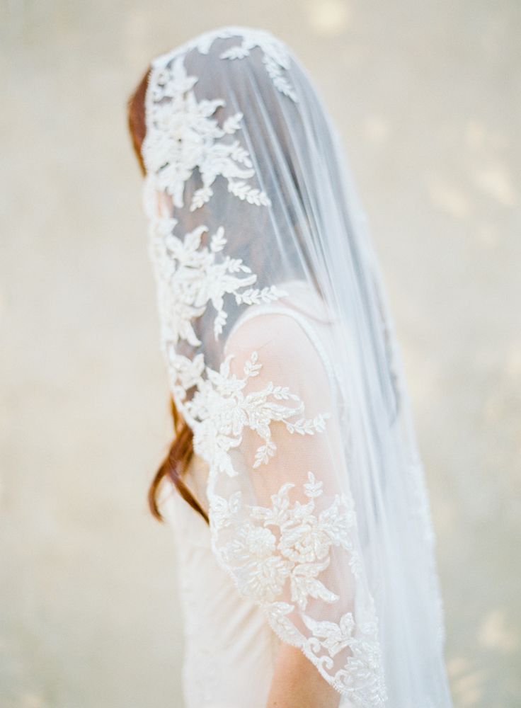 SIBO Designs veil by Brumley & Wells via Style Me Pretty