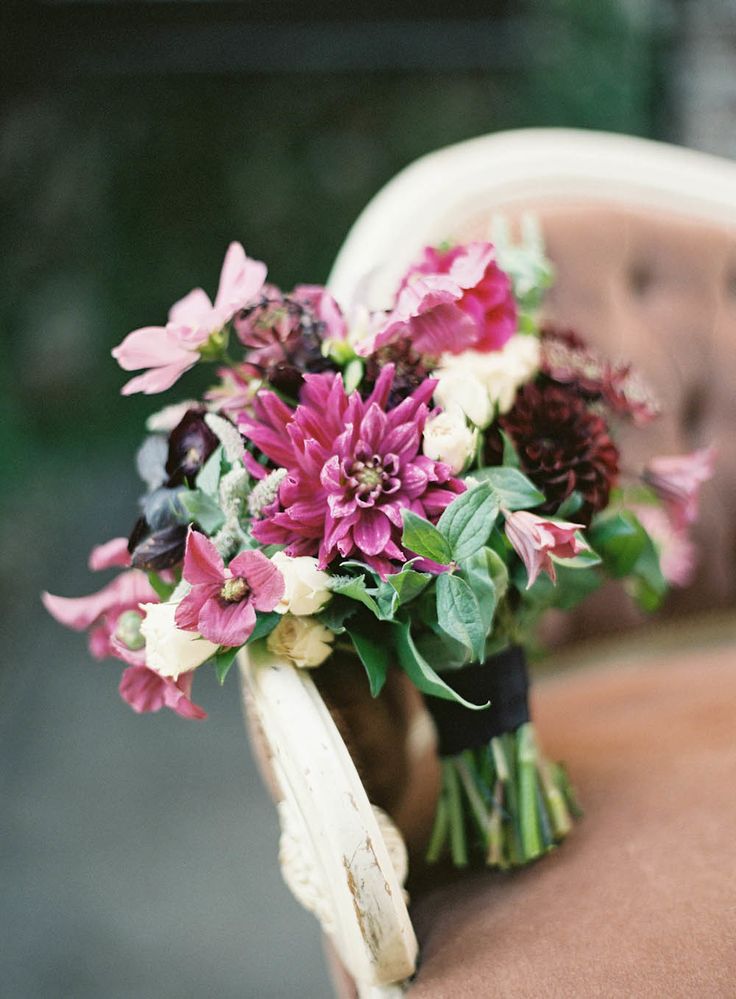 Poppies & Posies bouquet by Jen Huang via Style Me Pretty