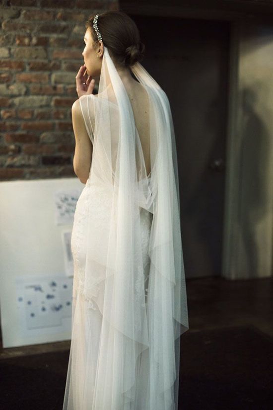 Monique Lhuillier veil by Ann Street