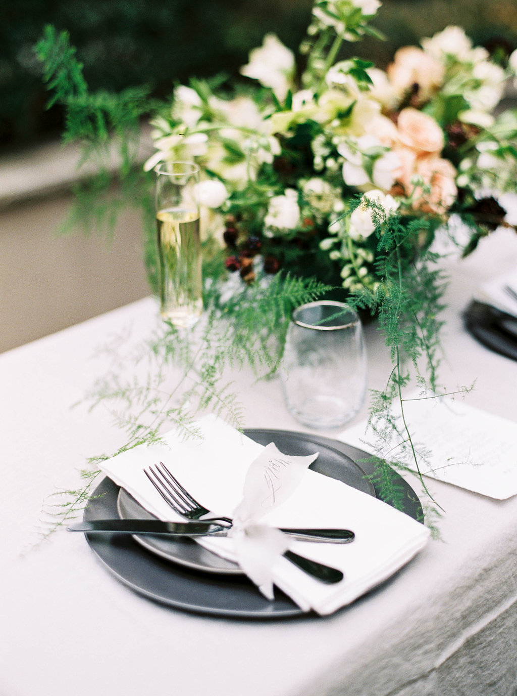 Organic Black & White Wedding Inspiration - Lindsey Brunk