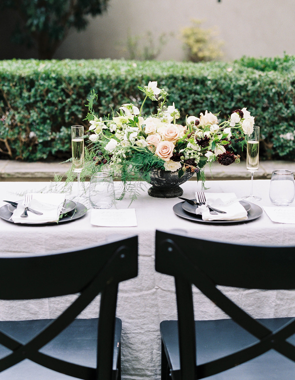 Organic Black & White Wedding Inspiration - Lindsey Brunk