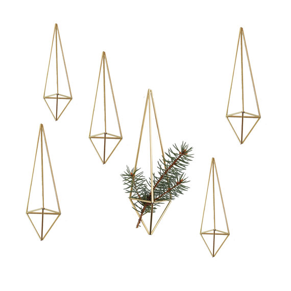 Set of 6 Modern Geometric Ornaments