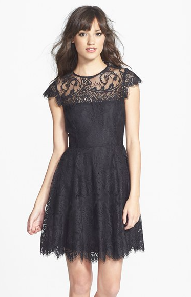 Nordstrom Lace Fit & Flare Dress