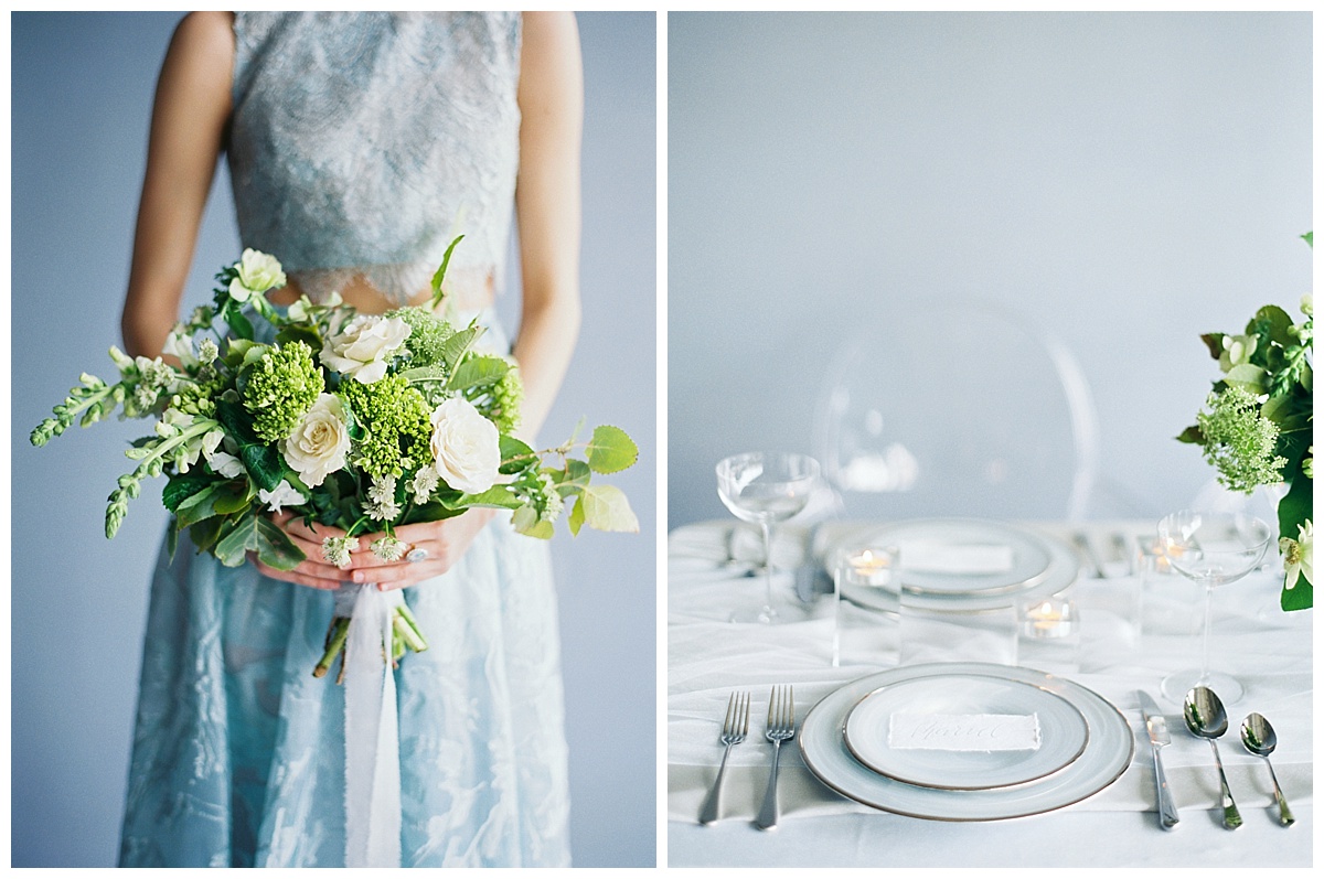 Modern Moonstone & Chartreuse Wedding Inspiration - Lindsey Brunk