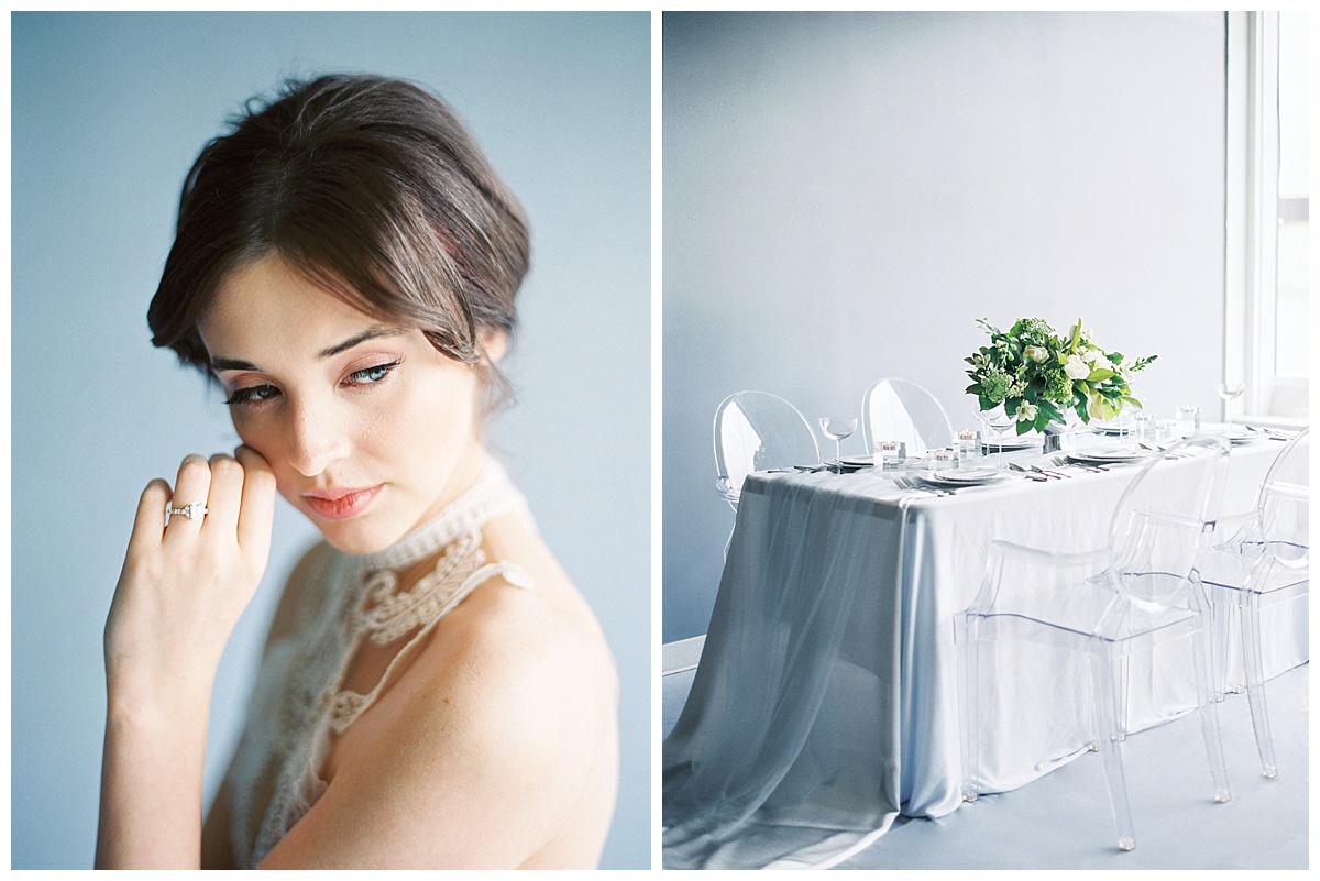 Modern Moonstone & Chartreuse Wedding Inspiration - Lindsey Brunk