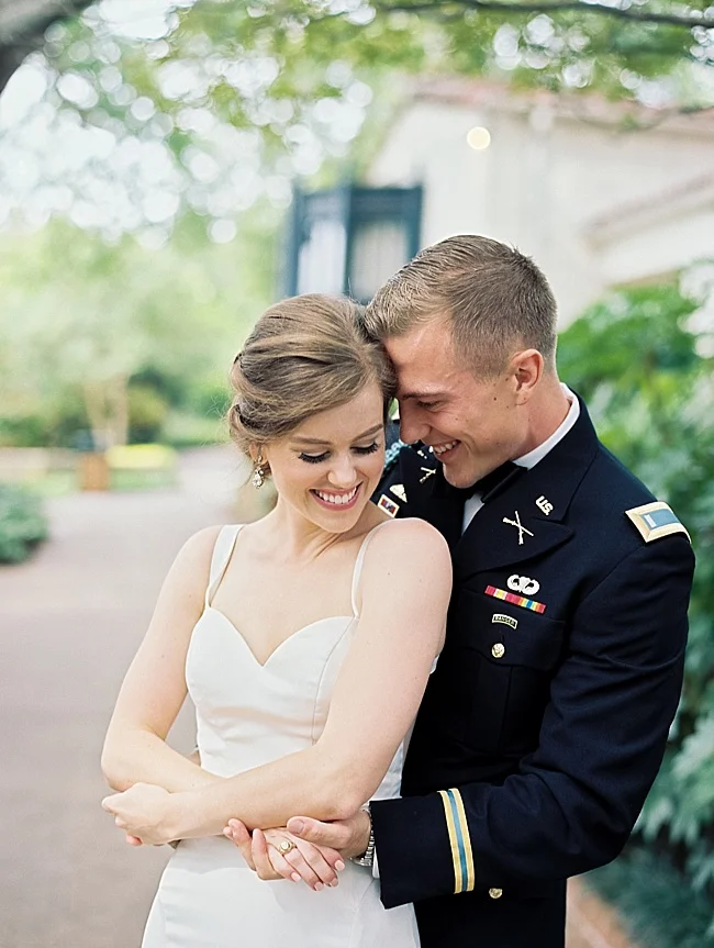 Romantic Dallas Arboretum Military Wedding - Lindsey Brunk
