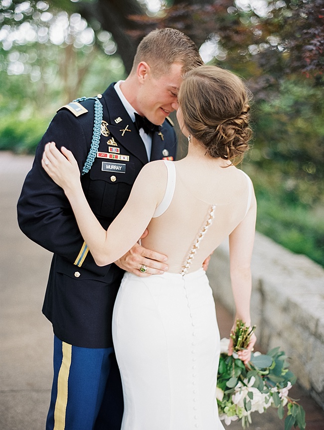 Romantic Dallas Arboretum Military Wedding - Lindsey Brunk