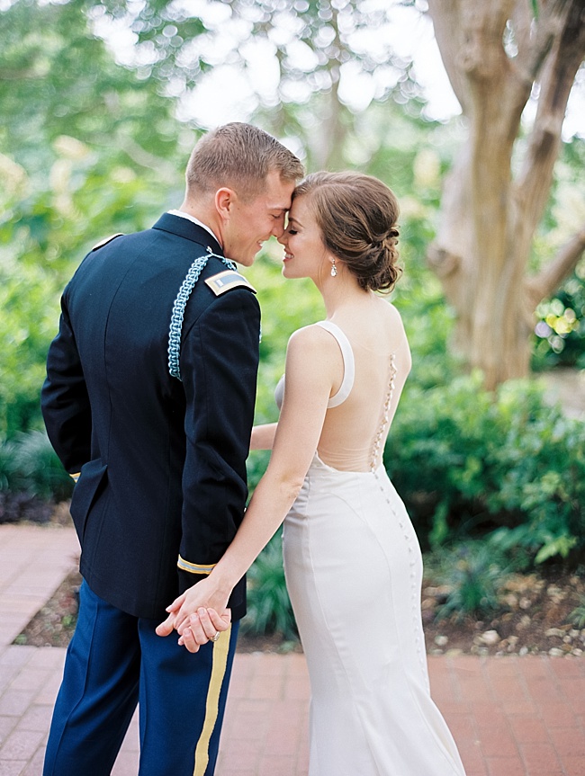 Romantic Dallas Arboretum Military Wedding - Lindsey Brunk