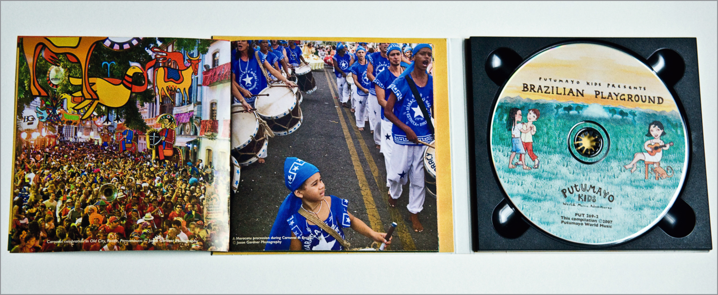 Images published on the inside of the notes for the compilation of Brazilian children’s music for Putumayo Records.
