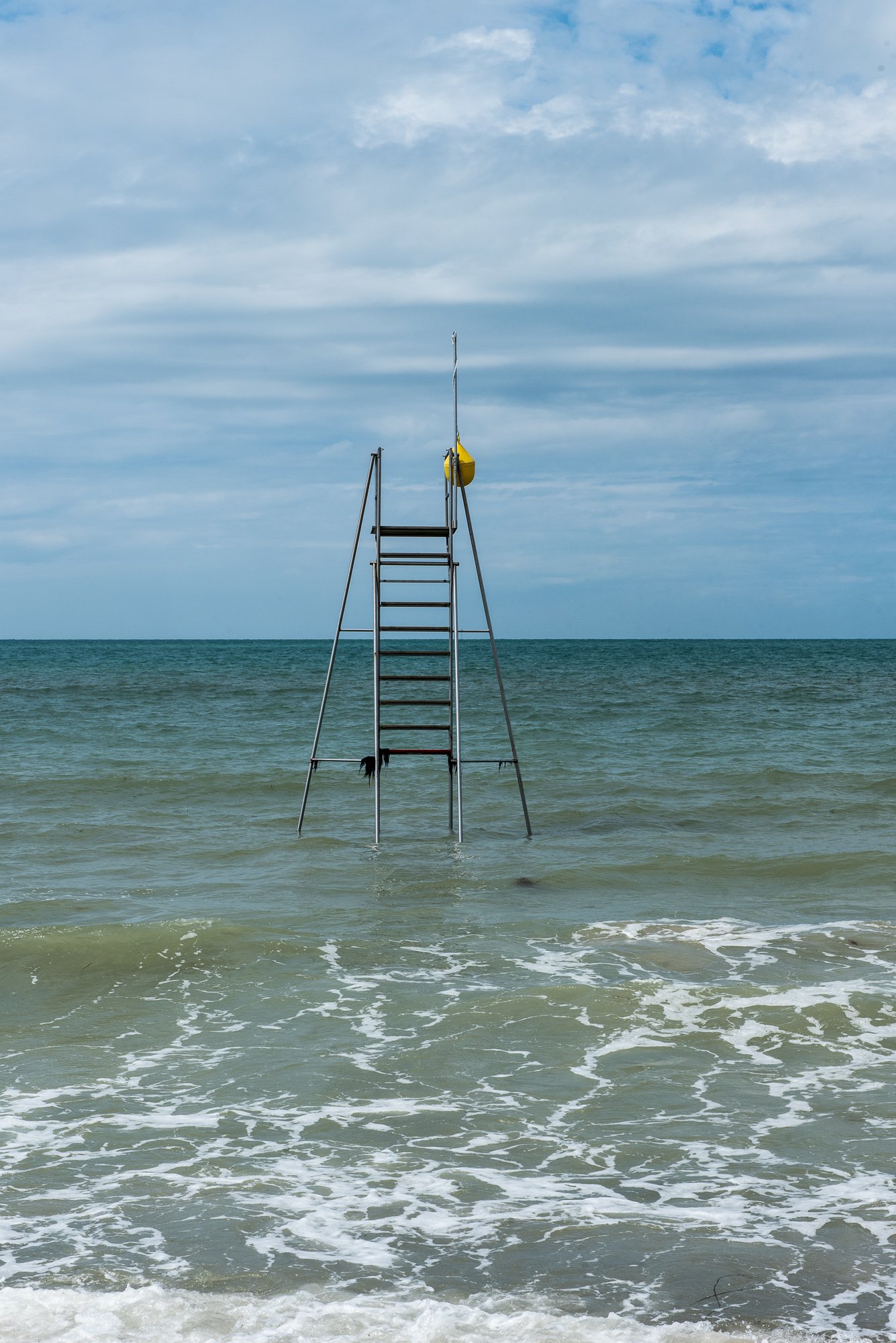 "Submerged Ladder" Agon-Coutainville, France, 2021