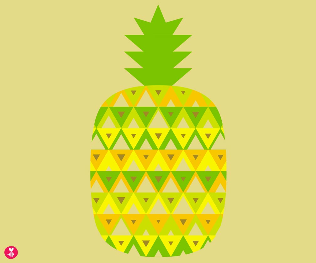 pineapple screen print