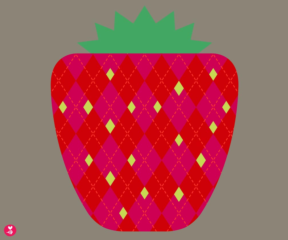 strawberry screen print