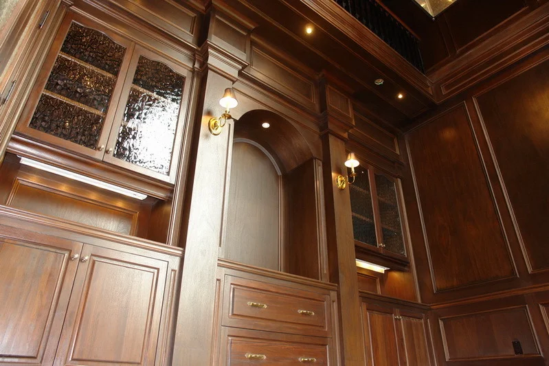 mahogany built ins