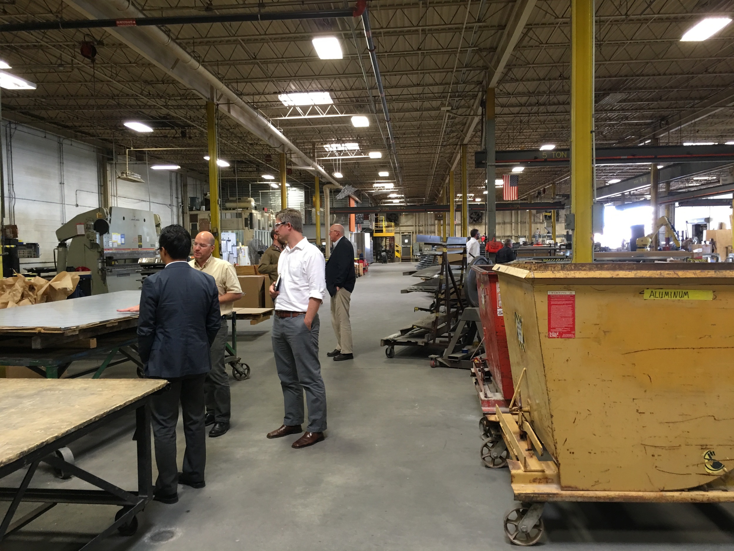 Tour of the Zahner shop where the Chrysalis canopy is being fabricated