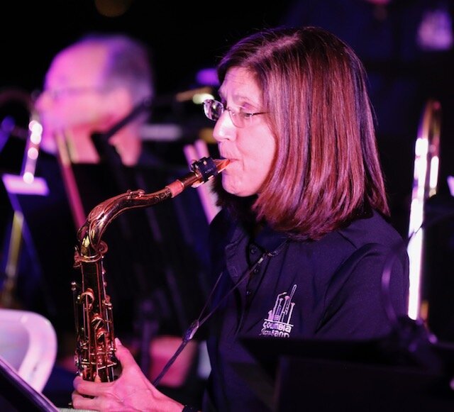 Tenor saxophone player in Columbia Jazz Band