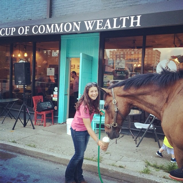 Delia and Whynot - two of our favorite customers (both Iced Mocha lovers)