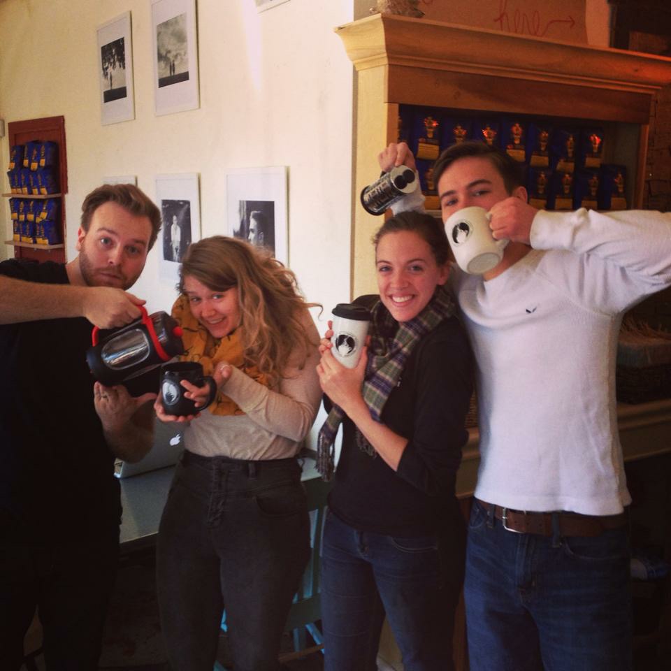 Josh, Jillian, Alex, and Zach showing off the goods.