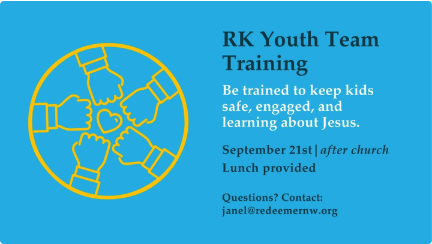 Redeemer Kids Team Youth Training