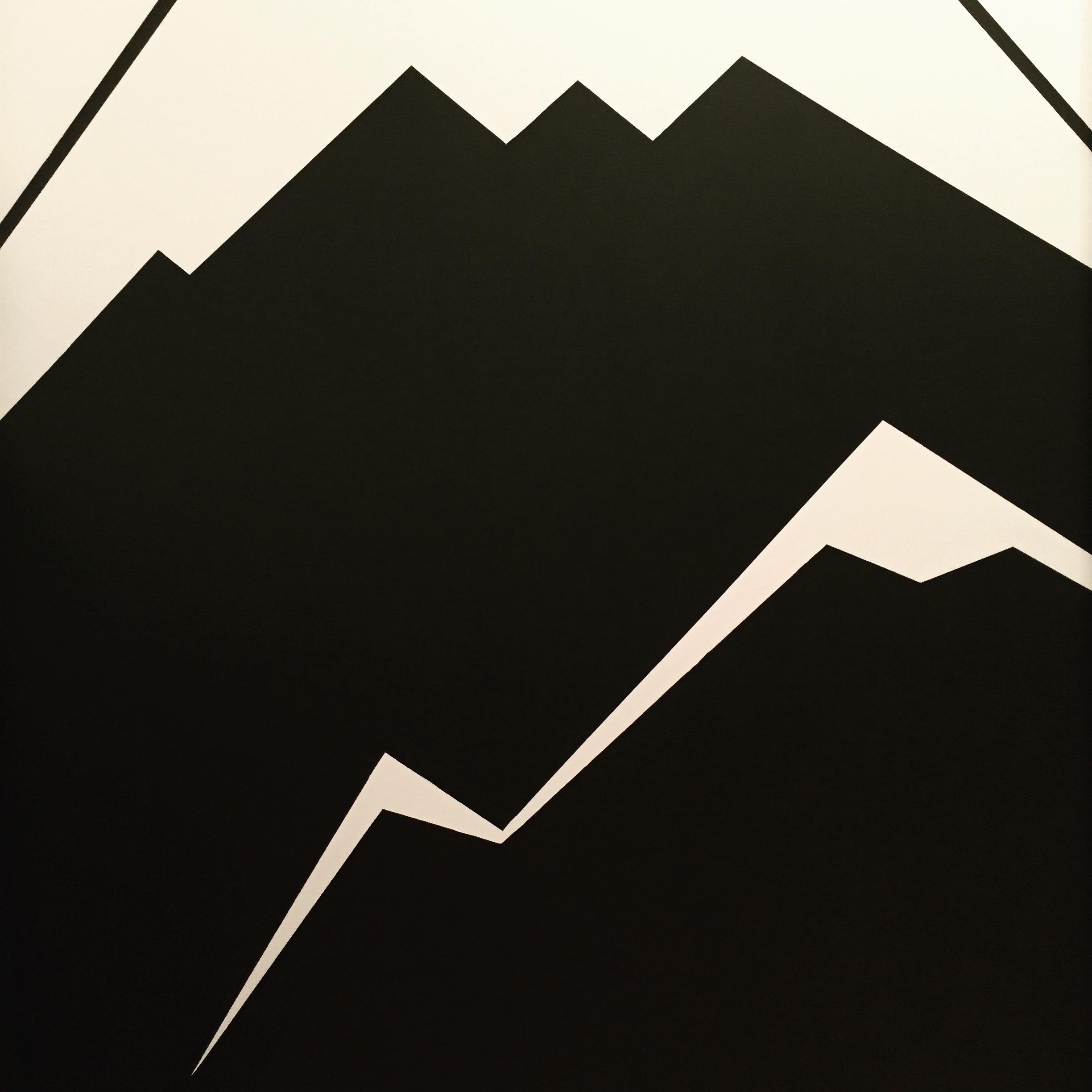 Detail of cartoonish mountain alps