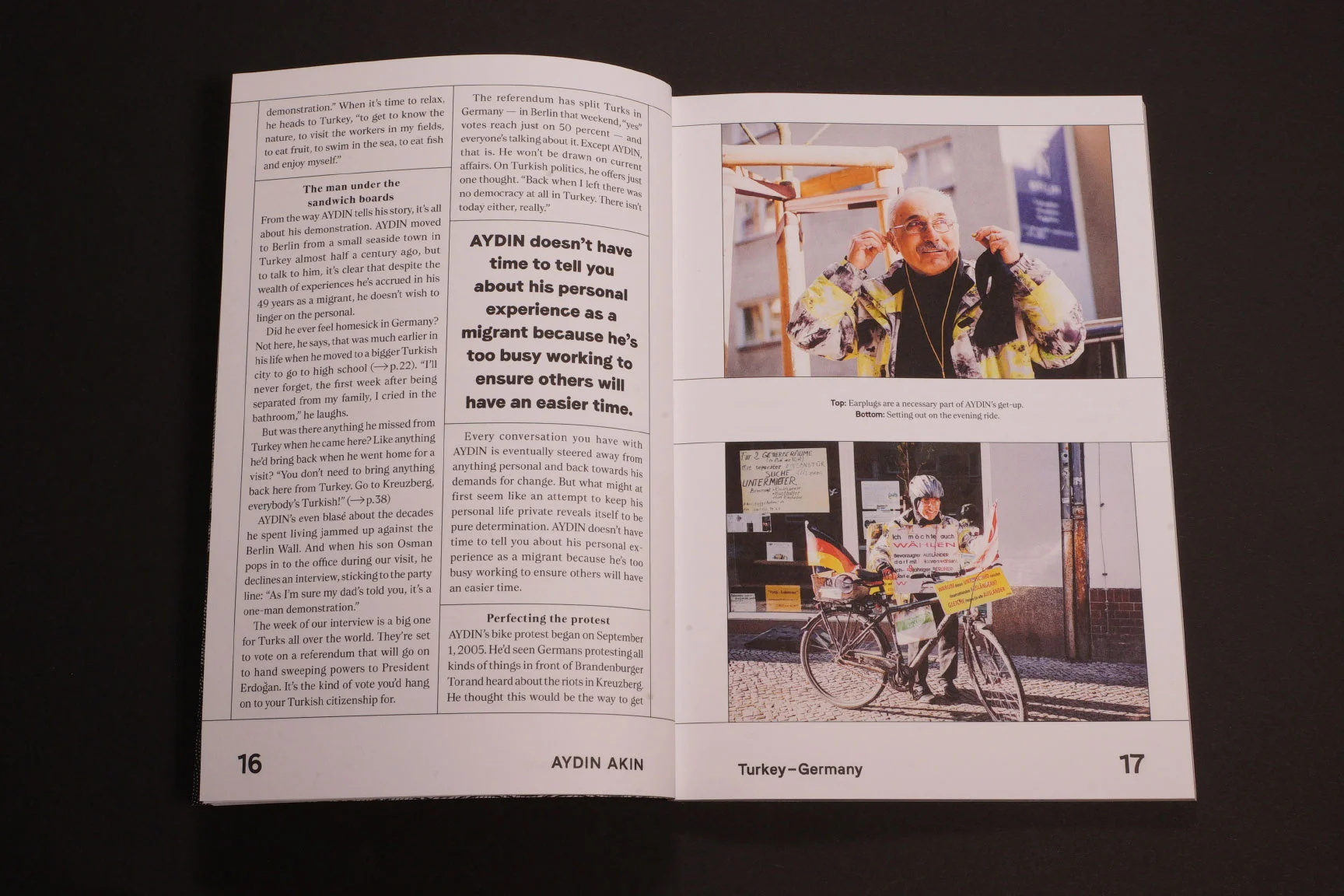 An inside spread from Nansen 's first issue.