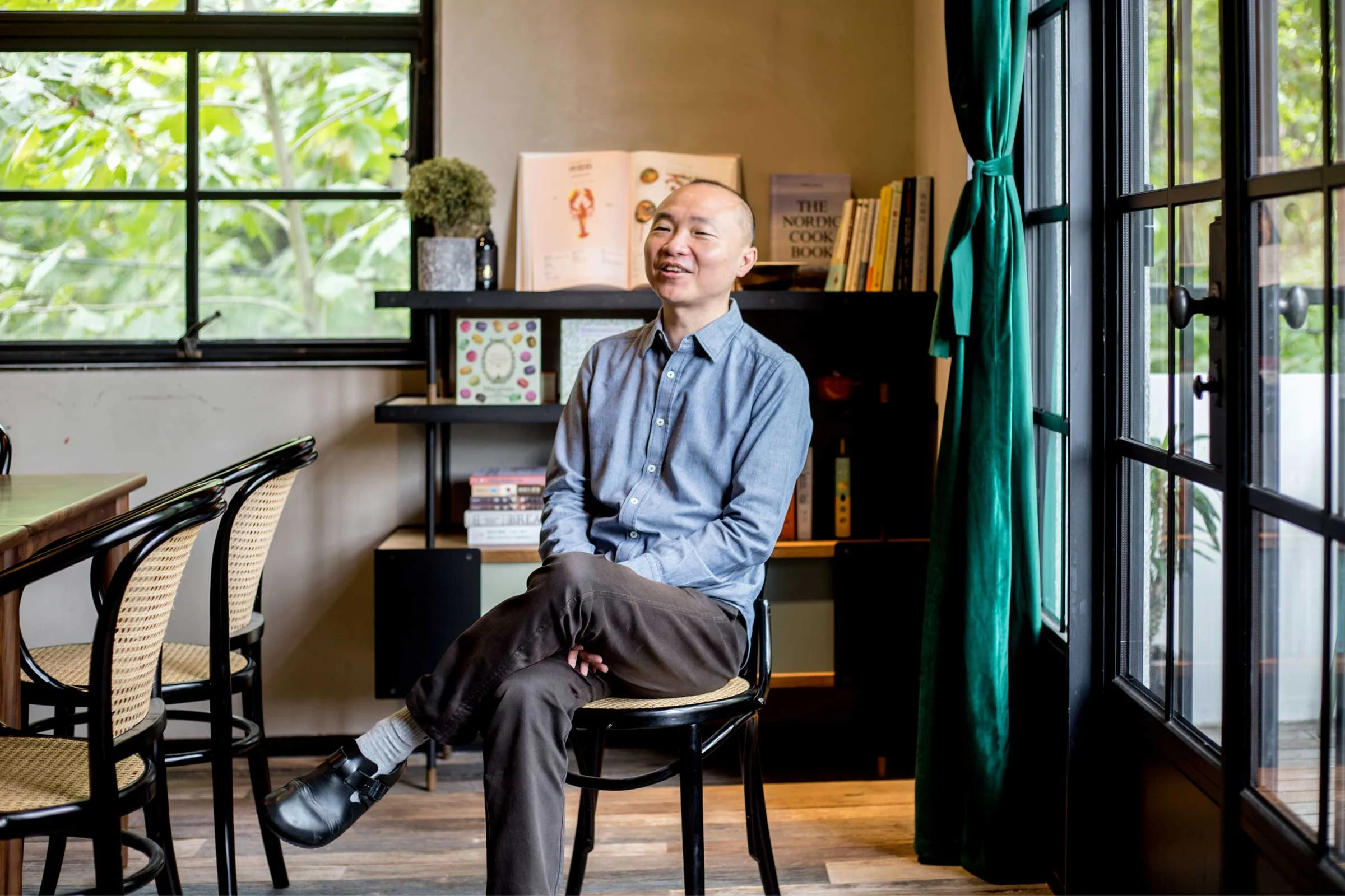 Brain Tan pictured in the newly opened Gourmet Library (Jeremy Smart for Aerostorie )