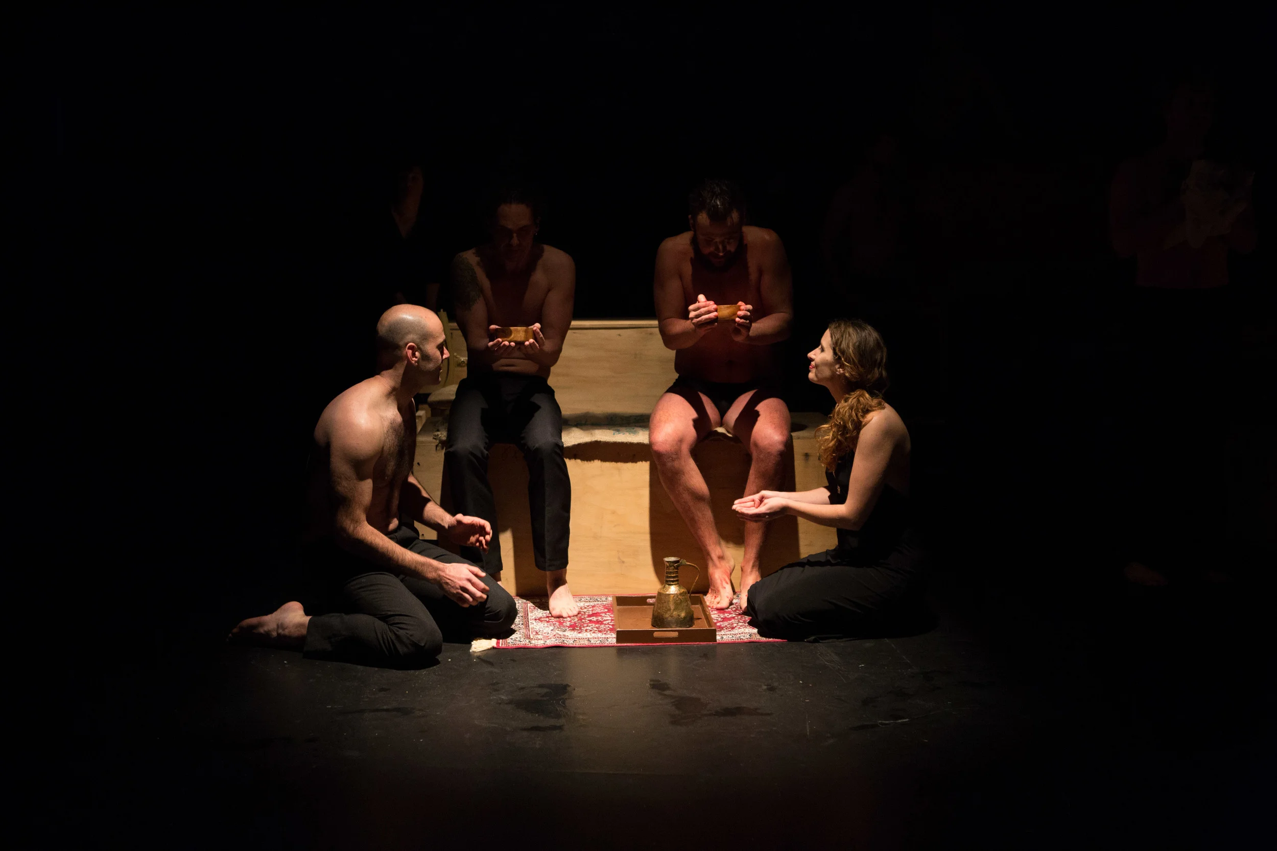 Performers: (l-r) Alex Nicholas, Jarrod Crellin, Daniel Hunter, Jacqui Livingstone | Photography by Leo Bonne