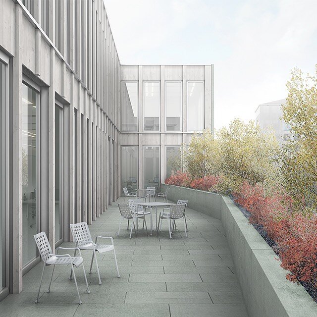 Another one of the images for the recent winner for the new AXA office building by @carusostjohn. It shows the roof terrace. #zuricharchitecture #axa #architecturecompetition #archigram #instaarchitecture