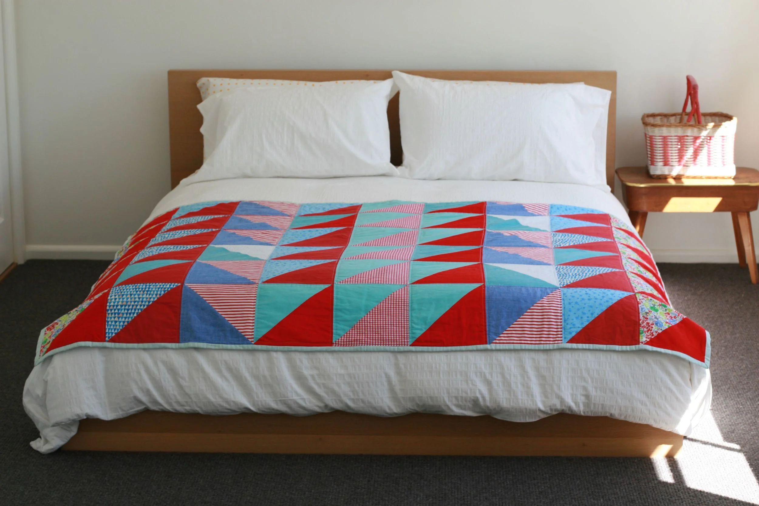 Cleo Quilt 2012 Linen and cotton. Single bed quilt