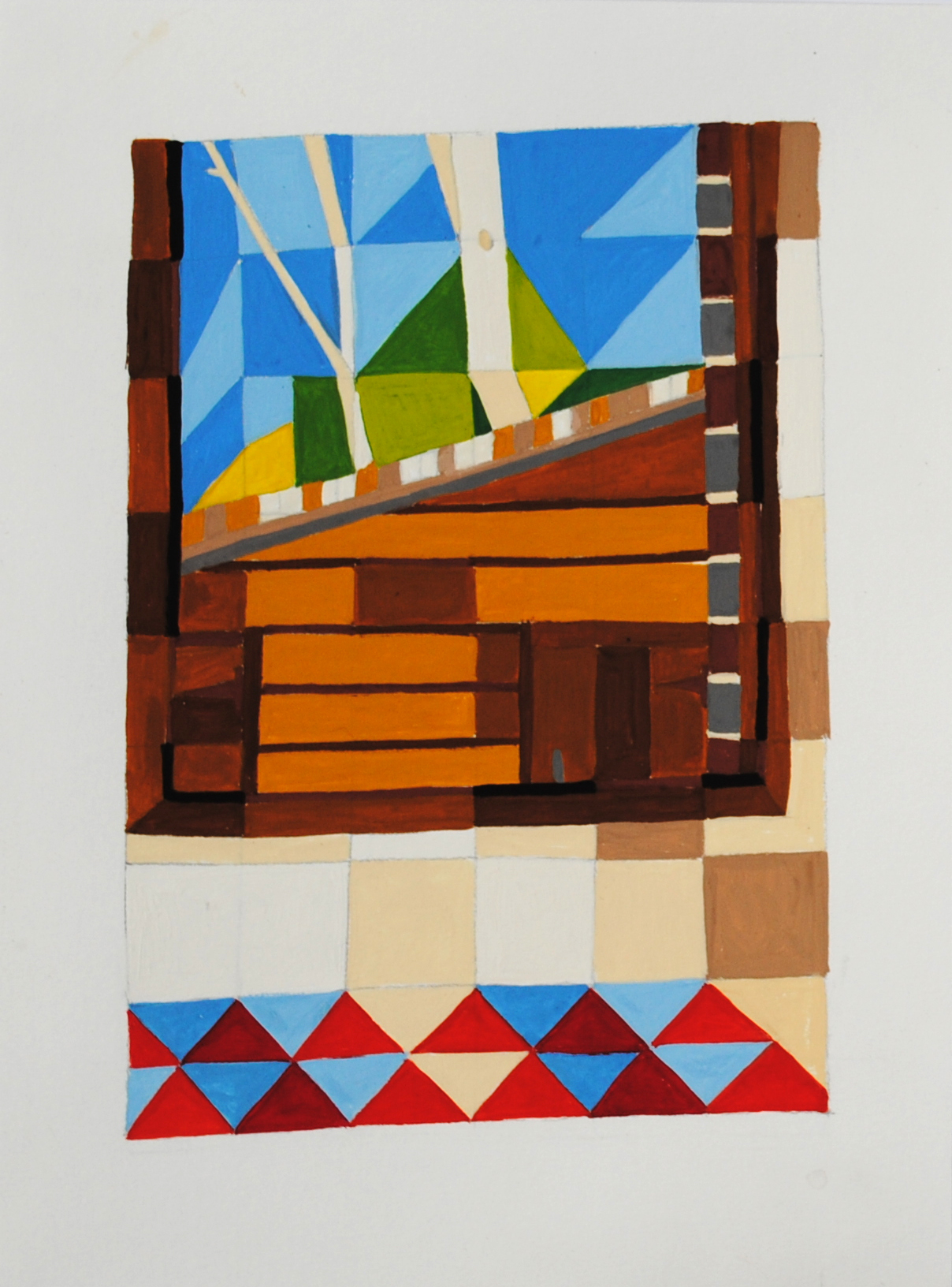 Monty View, Cleo 2013 15 x 30cm Gouache on paper