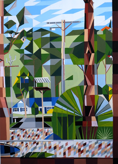 A Room of One's Own (with a view) I 2014 pencil and gouache on paper 52 x 38cm