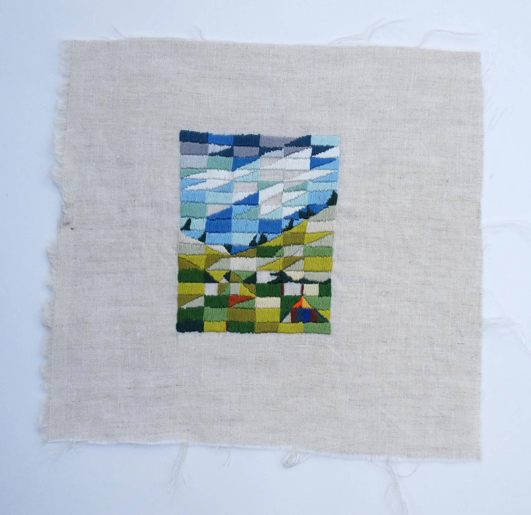 Glen Forbes 2014 cotton thread on linen 22 x 21cm