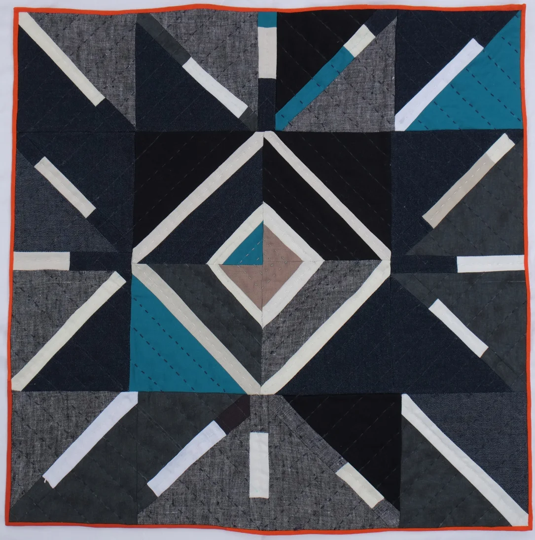 Light 2014 cotton thread, linen & cotton fabric, cotton batting 53 x 53 cm