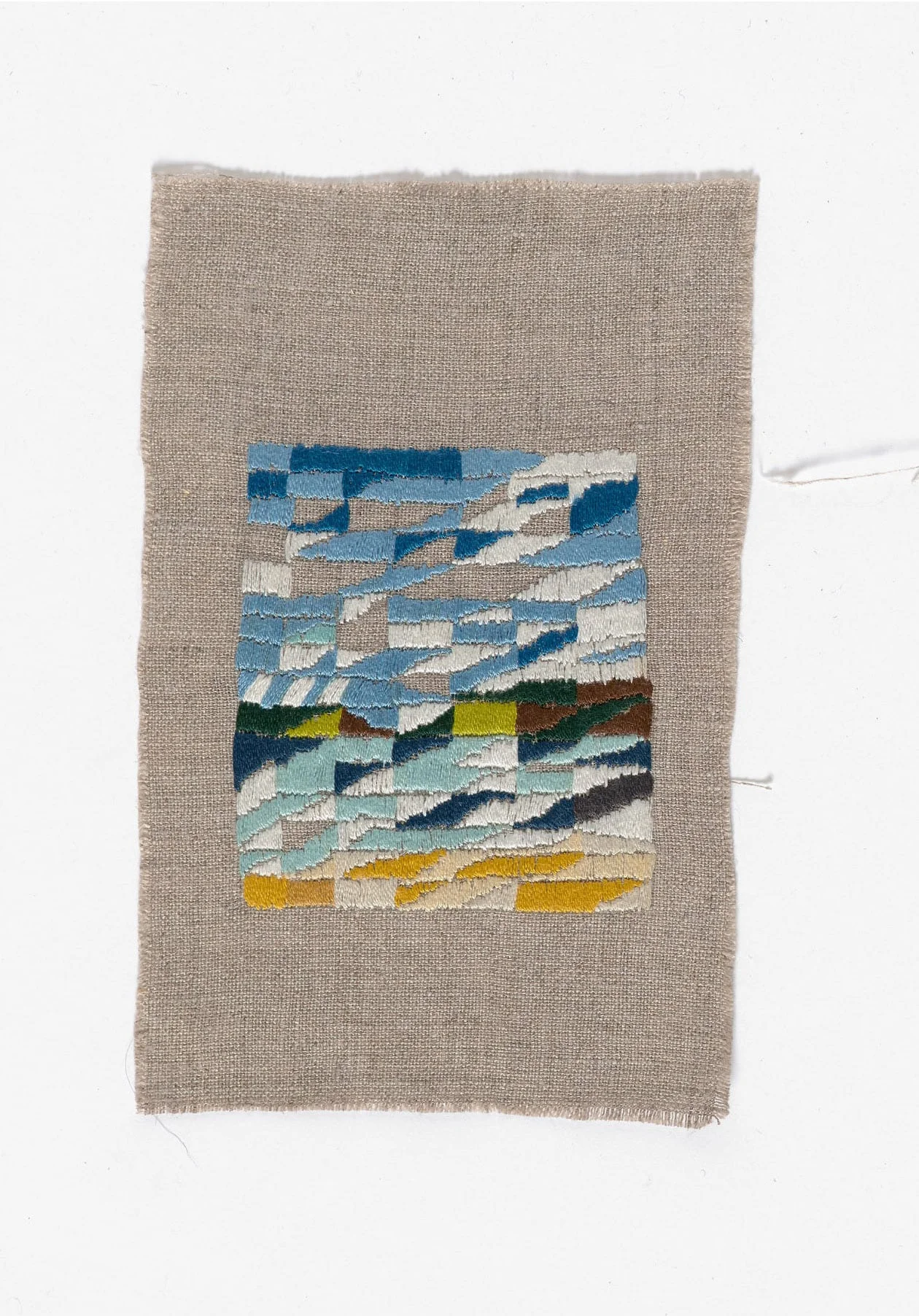 Silverleaves 2014 Cotton thread on linen 15 x 17.5cm