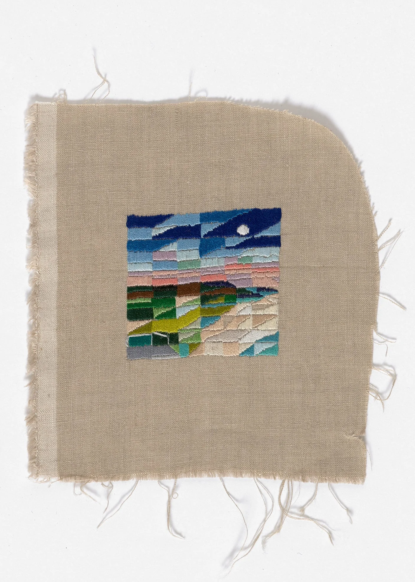 Hot Chocolate, Penguin Parade 2015 Cotton thread on linen 16.5 x 18cm