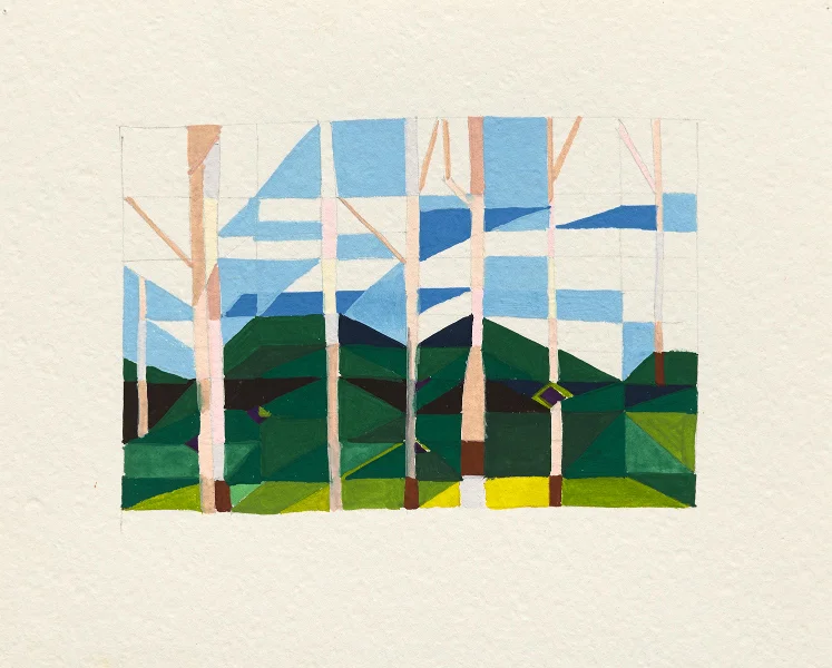Wandering Wondering at the Farm 2016 Gouache on paper 16 x 20cm