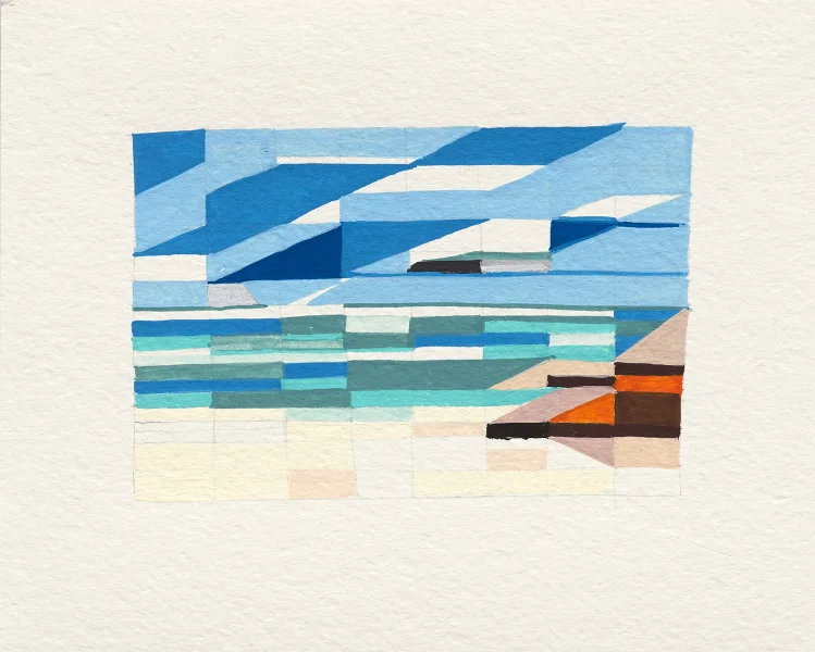 Norman Bay, looking forward 2016 Gouache on paper 16 x 20cm