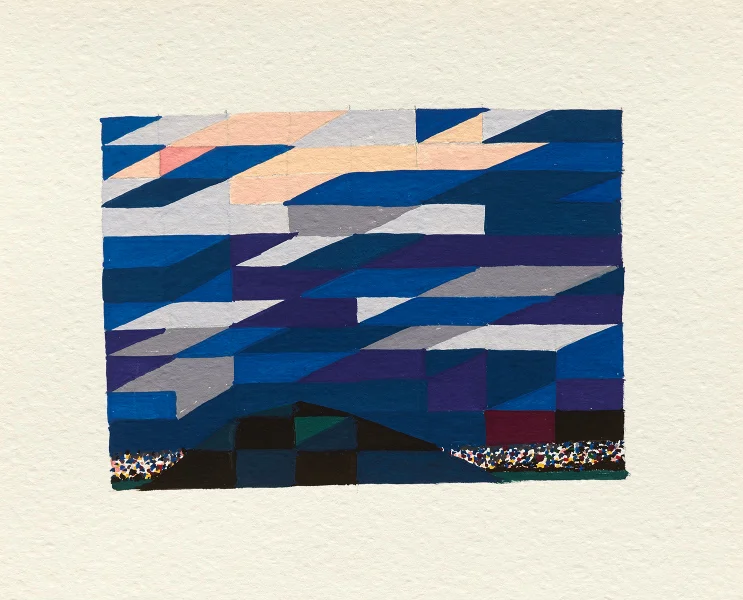 Coming home from Greg’s opening, “I love sparkles Mummy” 2016 Gouache on paper 16 x 20cm